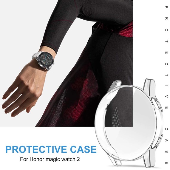 CaseUp Huawei Watch GT2 46mm Kılıf Protective Silicone Şeffaf 4